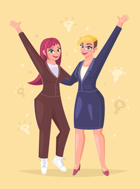 两位女同事穿着休闲装图片下载