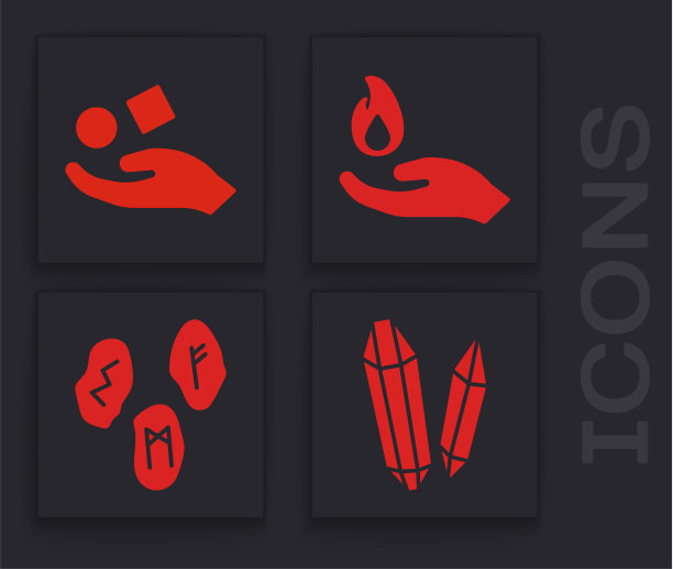 设置魔术石立方体悬浮在手上图片下载