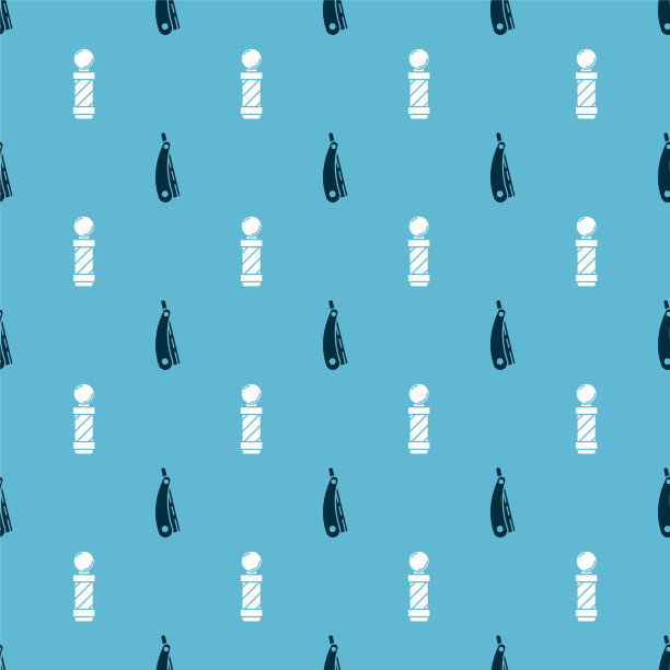 设直剃须刀和经典理发店杆上图片下载