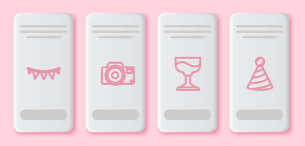 设行狂欢节花环与旗帜摄影相机图片下载