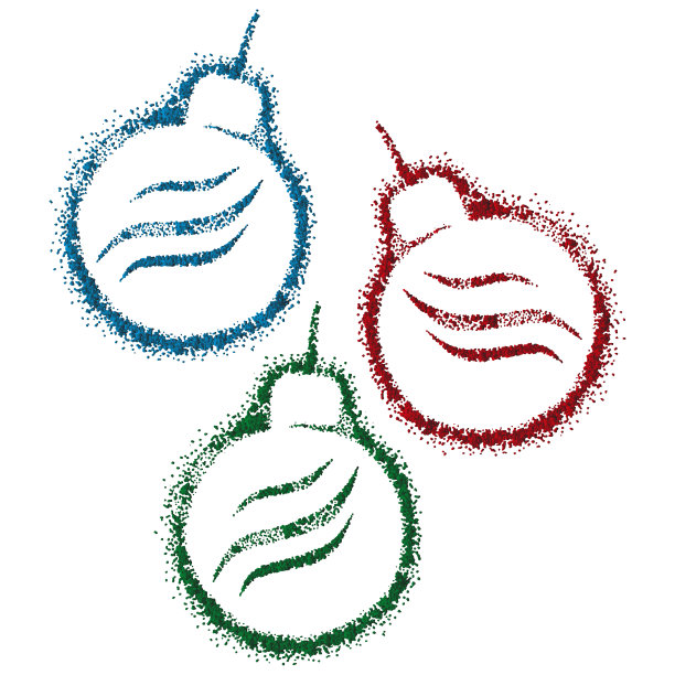 圣诞树上明亮的圣诞球图片下载