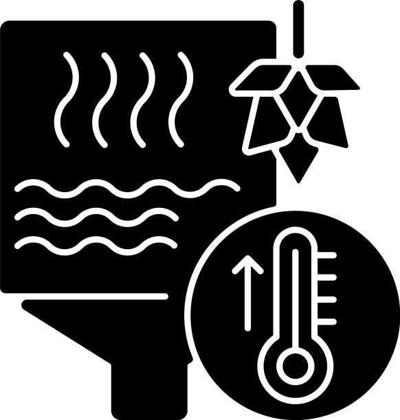 沸腾的黑色象形图标图片下载