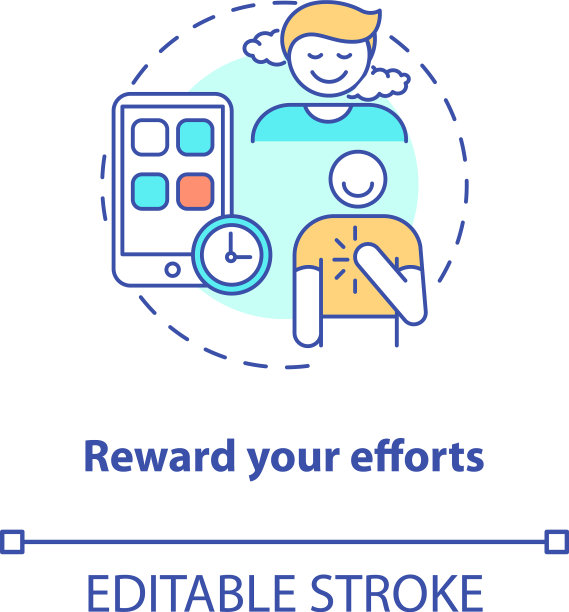 奖励努力概念图标图片下载