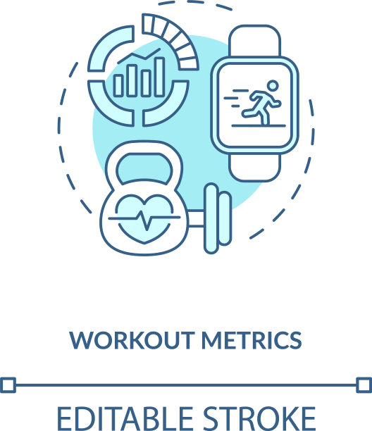 锻炼指标概念图标图片下载