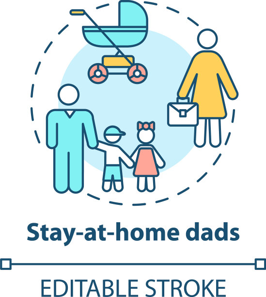 呆在家里爸爸的概念图标图片下载