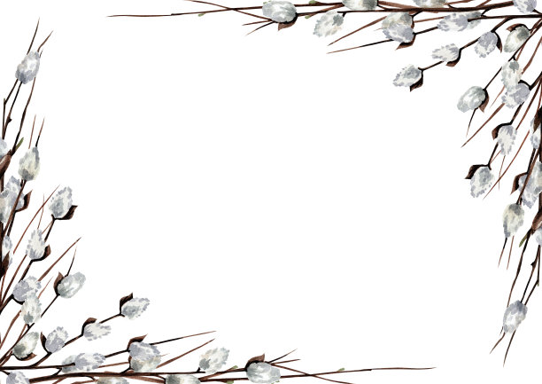 春季背景复活节假期。柳条和树枝。适合制作卡片、请柬、横幅、海报。图片下载