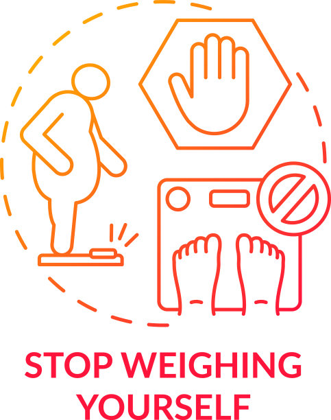 停止称重自己的概念图标图片下载