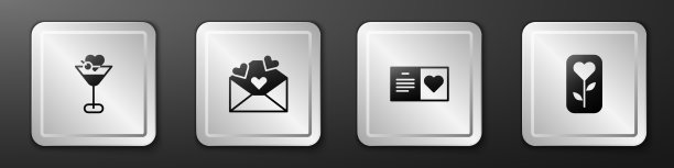 在马提尼酒杯上放上情人节心形图案图片下载