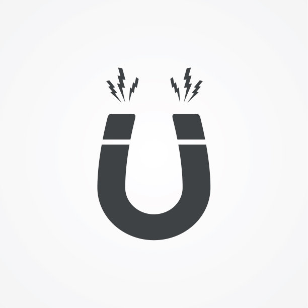 图标马蹄形磁铁磁性吸引力平坦图片下载