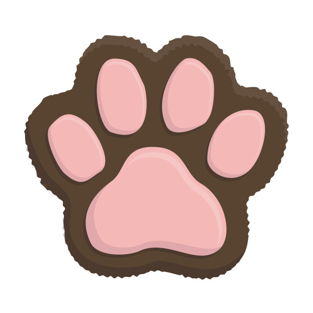 棕色小猫动物的猫爪印图片下载