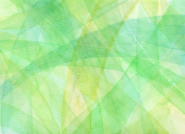 水彩绿色和黄色涂抹抽象背景图片下载