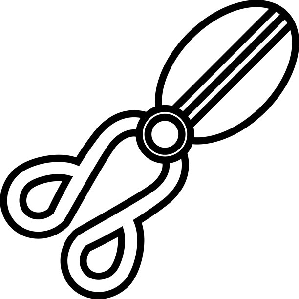剪刀园艺工具线条风格图标图片下载
