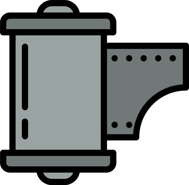 电影卷图标轮廓风格图片下载