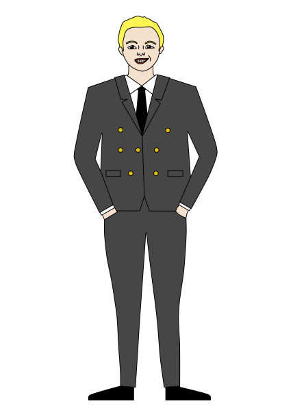 人站卡通人物孤立-向量图片下载