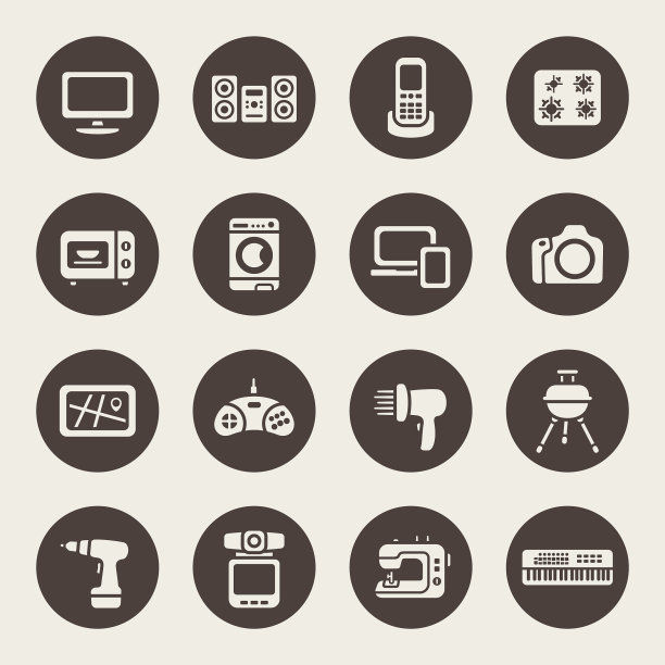 电子设备矢量图标图片下载