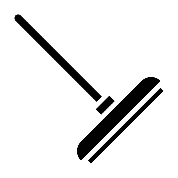 地板清洁与处理矢量字形图标设计，窗户和玻璃镜子清洁设备的白色背景图片下载