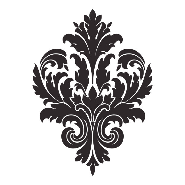 大马士革中心元素孤立。向量大马士革插图。图片下载