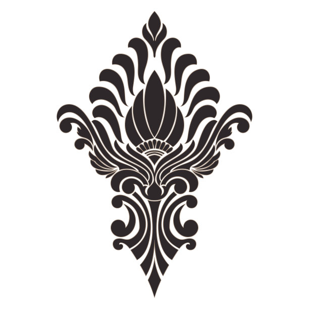 大马士革中心元素孤立。向量大马士革插图。图片下载