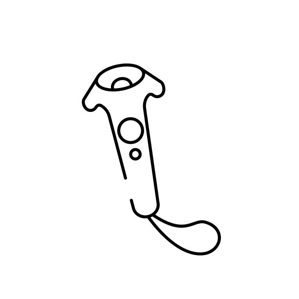 Vr控制器图标。简单的矢量线图标。每股收益10图片下载