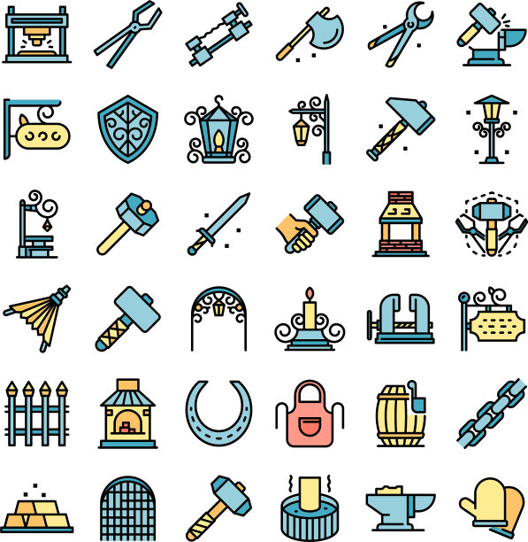 铁匠图标设置平图片下载