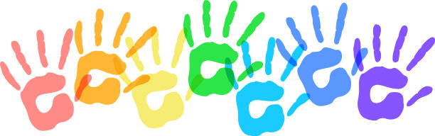 把人的刷子印成彩虹色图片下载