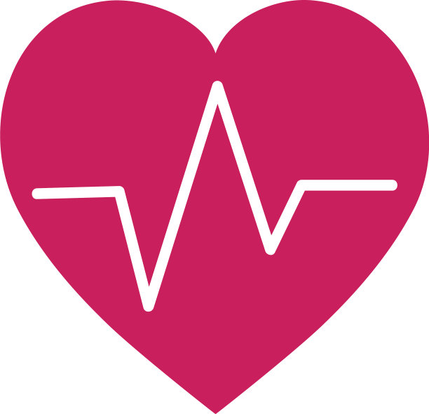 心脏脉搏-心脏上有弯曲的白线图片下载