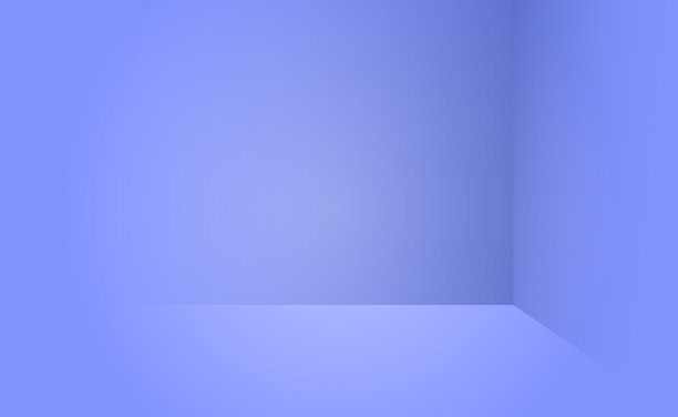 蓝色全景工作室背景与白色辉光图片下载