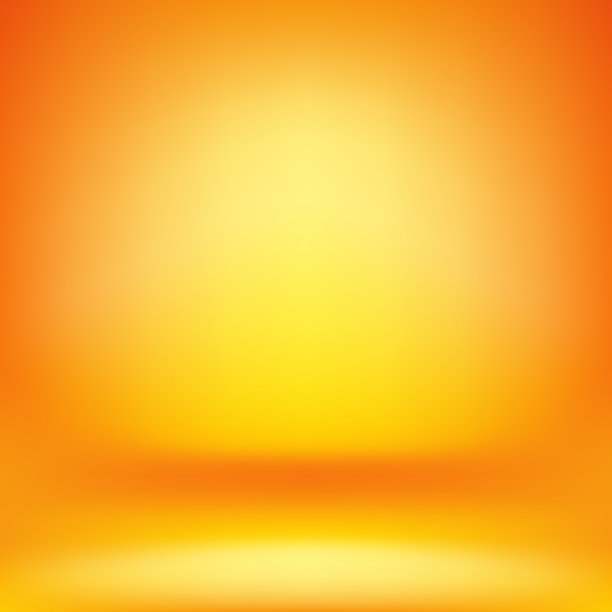 黄色全景工作室fon与白色辉光图片下载