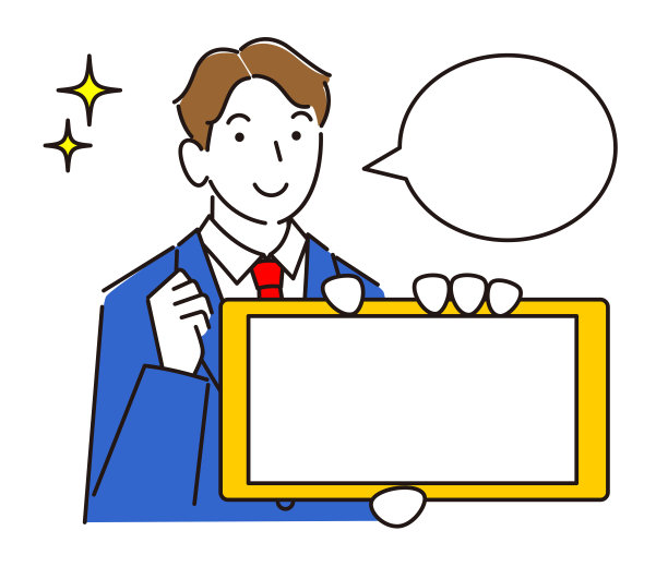 一个穿着西装的男孩展示着智能手机的屏幕，适度简单的男性插图向量显示着智能手机的屏幕。男人穿西装。微笑的男孩。简单的说明。向量。图片下载