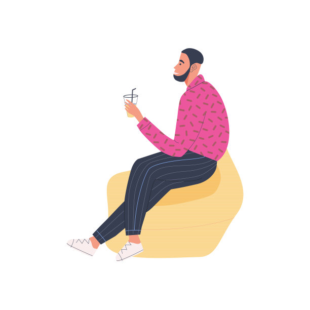 一个非裔美国人坐在那里聊天，休息，喝酒图片下载