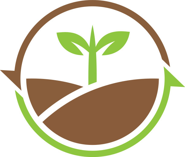 芽植物图标设计模板孤立图片下载