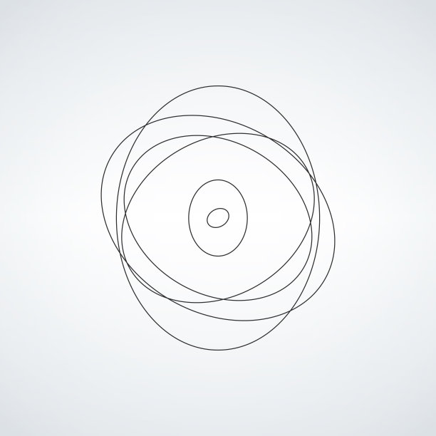 矢量抽象混沌圆素描线。黑色的圆形。扭曲的形状。股票矢量插图孤立在白色图片下载