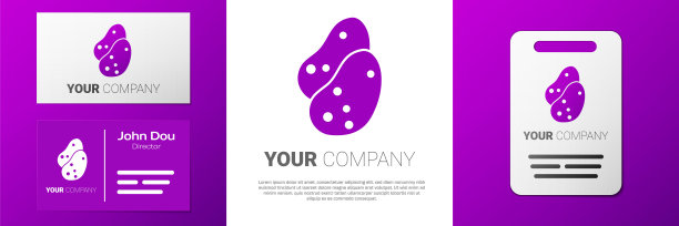 马铃薯图标孤立在白色背景。标志设计模板元素。向量图片下载