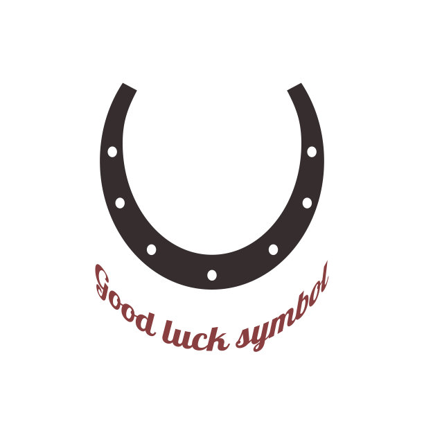 马蹄铁图标，象征好运。孤立的元素在白色上。矢量图像。用于构图装饰图片下载