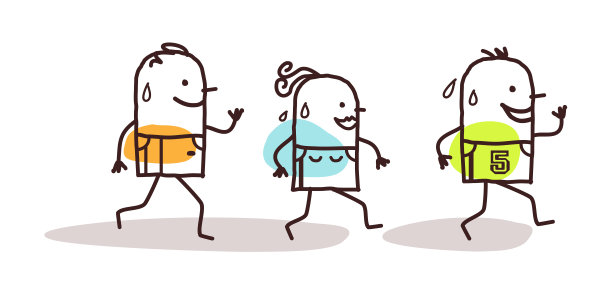 卡通运动和跑步的人图片下载