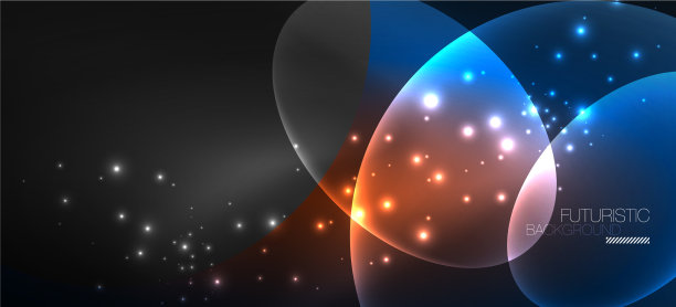 霓虹椭圆抽象背景闪亮明亮图片下载