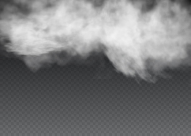 透明背景上的现实孤立云的向量集。图片下载
