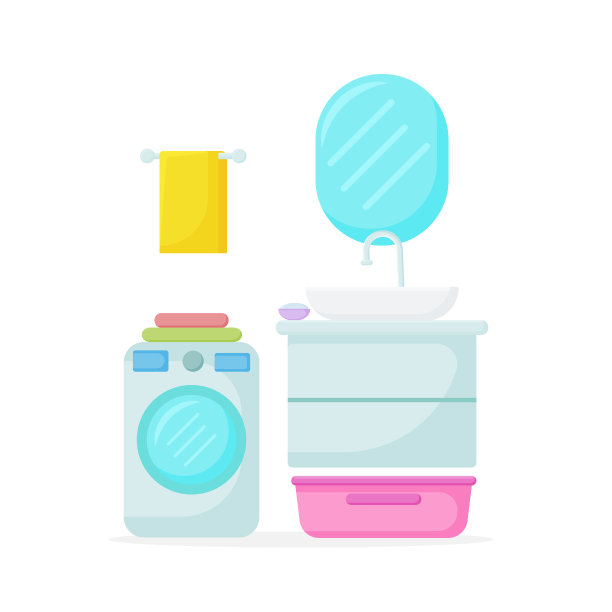 在平面浴室家具的内部图片下载