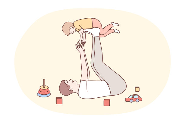 家庭童年父亲节玩的概念图片下载