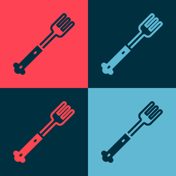 波普艺术叉图标孤立的颜色背景图片下载