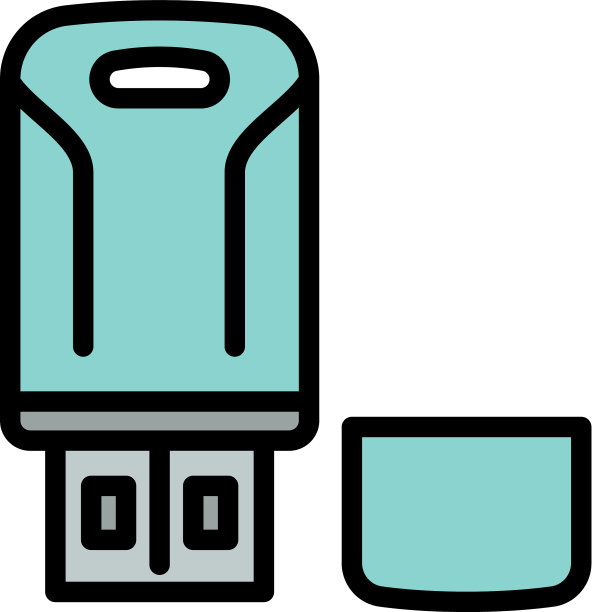 照片usb闪存卡图标轮廓风格图片下载