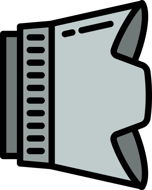 塑料镜头罩图标轮廓风格图片下载