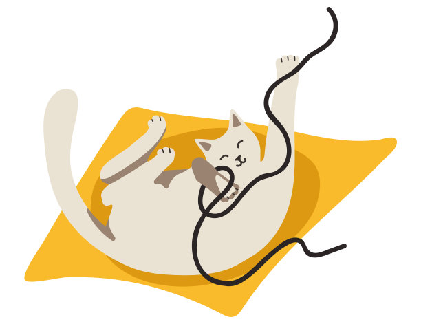 手画可爱的猫和图片下载