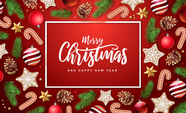 圣诞快乐，恭贺新禧图片下载