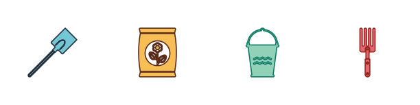 设园铲、肥袋、斗、叉图片下载