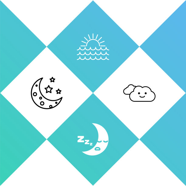 月亮和星星的图标日落和云图标图片下载