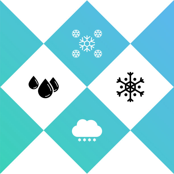 集水滴云与雪花雪图片下载
