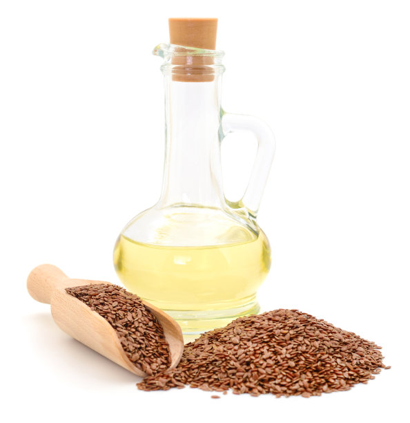 亚麻籽和油。图片下载