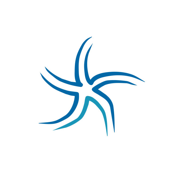 海星动物标志设计模板图片下载