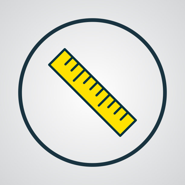 标尺图标彩色线符号优质图片下载